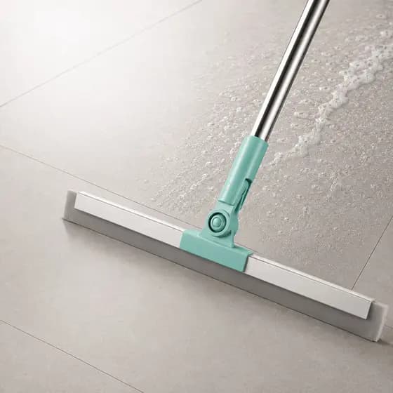 Vassoura Silicone 2 em 1 com Rodo para Piso e Vidro