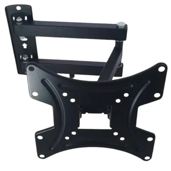 Kit Suporte Para Tv Tri-articulado Lcd Led 23 32 40 42 47 50 55 65 Braço Longo Plasma Reforçado + Brinde Controle Remoto