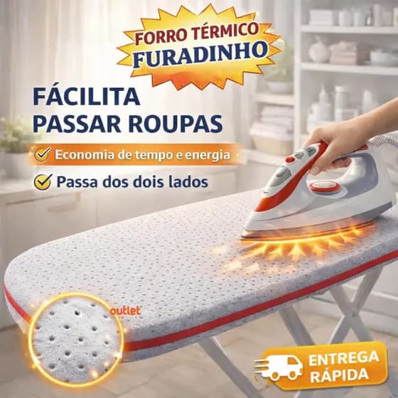 Capa Para Tábua De Passar Roupa Com Forro Térmico Aluminizado Acolchoado Com Espuma Modelos Tamanho
