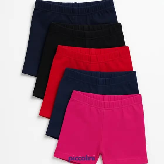 Kit 2 Bermudas Cotton Infantil Juvenil Menina Tamanho 1 ao 14