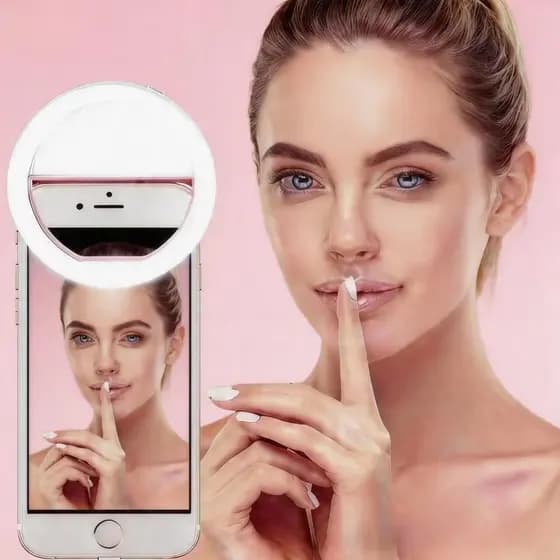 Anel Luminoso Para Celular Flash Selfie Mini Ring Light Clipe Anel Luz Pra Selfie Ring Light Flash Celular Universal