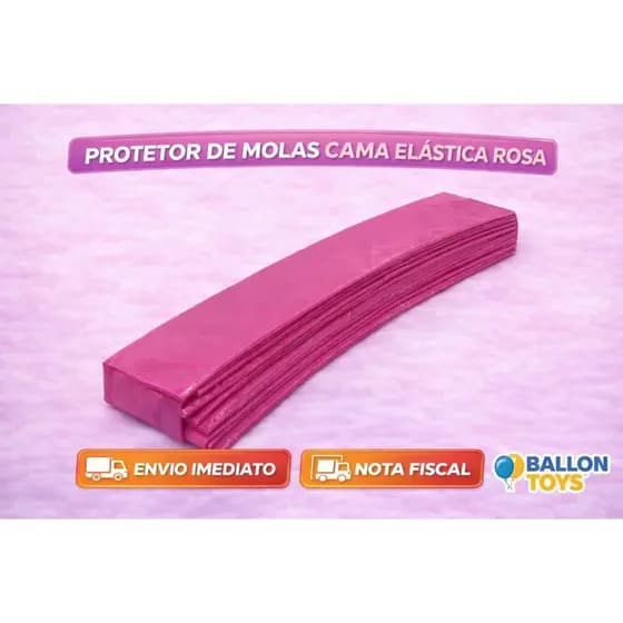 Protetor de Molas Rosa Pink 1,80 Metros Para Cama Elastica / Pula Pula
