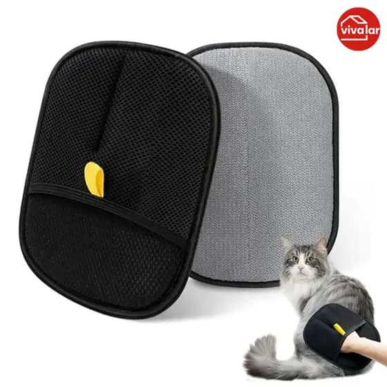 Luva Removedora de Pelos para Sofá, Roupas e Pets com Dupla Face