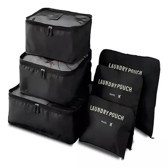 ORGANIZADOR MALA VIAGEM KIT COMPLETO 6 PEÇAS NECESSAIRE