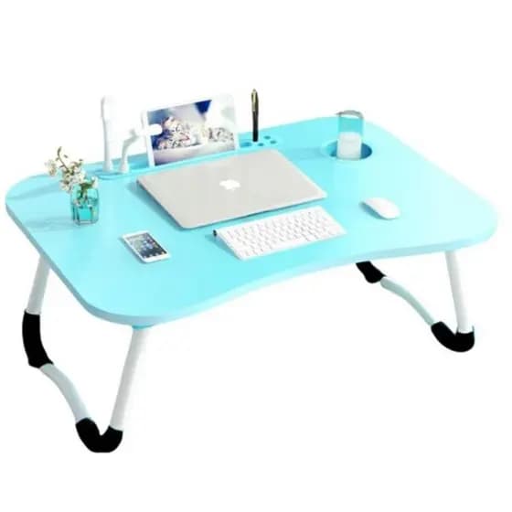 MESA NOTEBOOK COM USB VENTILADOR ILUMINAÇÃO PORTATIL - AZUL