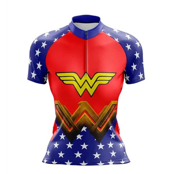 CAMISETA CICLISMO FEMININA MARAVILHA TRADICIONAL ESTRELAS UV+50