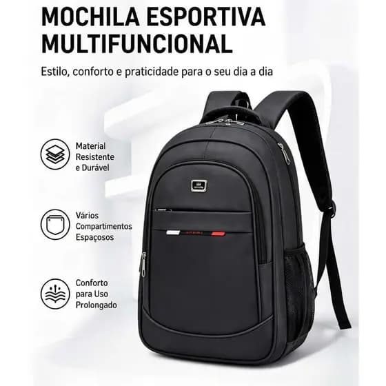 Mochila Executiva Impermeável para Notebook 15,6" Grande Capacidade