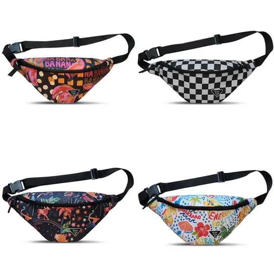 Pochete Transversal Ou Para Cintura Doleira Street Trap Shoulder Bag Ajustável Feminina Masculino