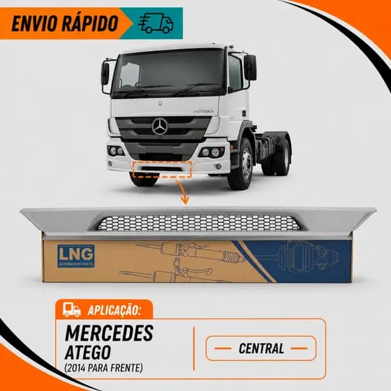 Acabamento Parachoque Central MB Atego 2014 2015 2016 2017 2018 2019
