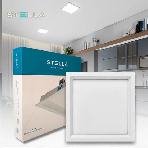 Luminária De LED Embutir Deep 22W 1800LM STH8904BR/40 LED Branco Iluminação Elegante Eficiente