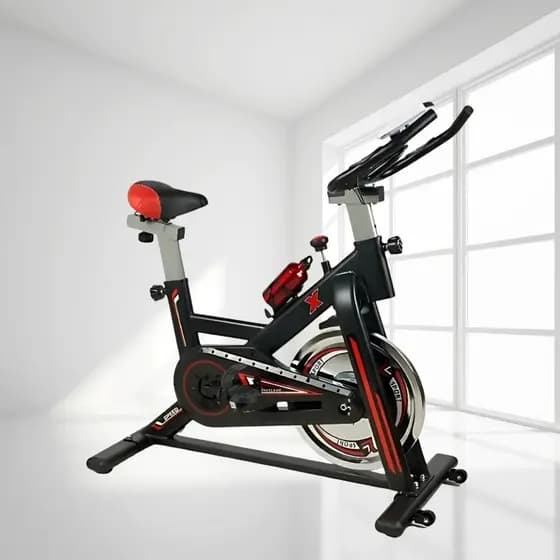 Bicicleta Spinning Inércia Ergonomica Fit Sport Preta Verm