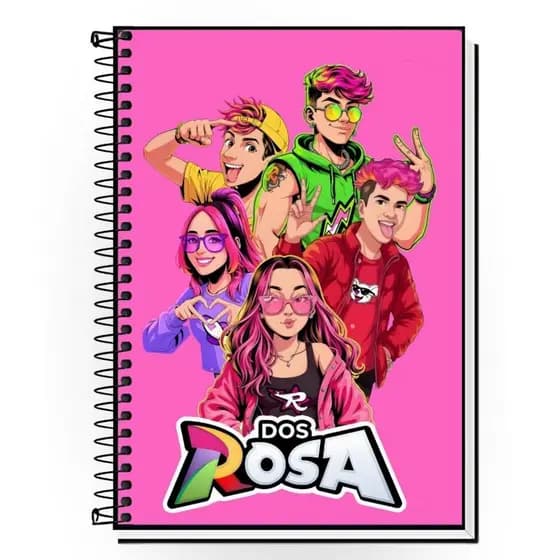Caderno Emily Vick Rosas Floral | Capa Dura Plastificada | 1 a 20 Matérias | Ideal para Escola, Faculdade e Organização