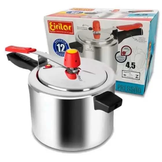 Panela de Pressão 4,5 Litros Aluminio Polido Eirilar