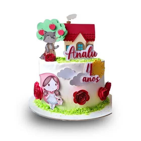 Topo de bolo Personalizado Chapeuzinho Vermelho
