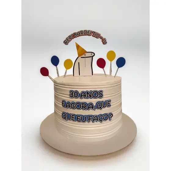 Topo de bolo Personalizado flork