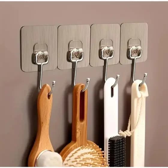 Kit C5/10/20 Ganchos De Parede Autocolantes Multifuncionais Casa Cozinha Quarto Banheiro Organizador