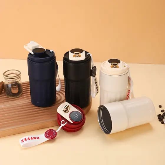 Copo Térmico Cafe Display 450 Ml Para Bebidas Quentes e Frias Mantém Temperatura por Horas