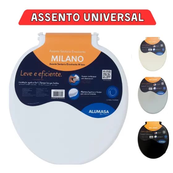 Assento Sanitário Tampa Vaso Universal Oval Milano Soft Oval Celite Tigre Astra Deca Logasa Icasa Incepa Alumasa