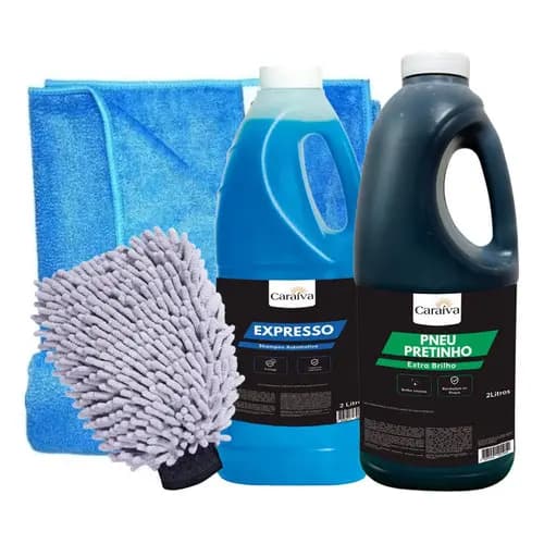 Shampoo Lava Autos Concentrado Neutro + Pneu Pretinho