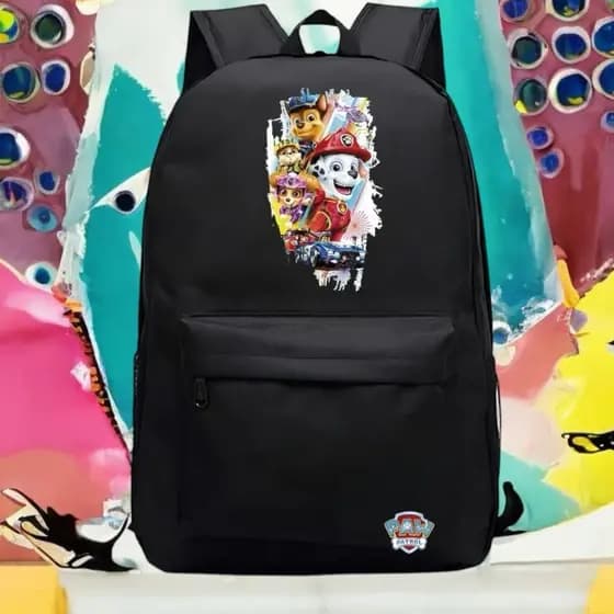 Mochila Escolar Espaçosa Patrulha Canina Alças Reforçada 2 Bolso Lateral sk 03