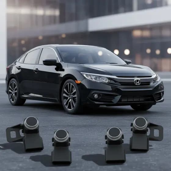 Kit 4 Sensores Estacionamento Honda Civic G10 Preto PDC Ré Dianteiro Lateral Original Alta Precisão