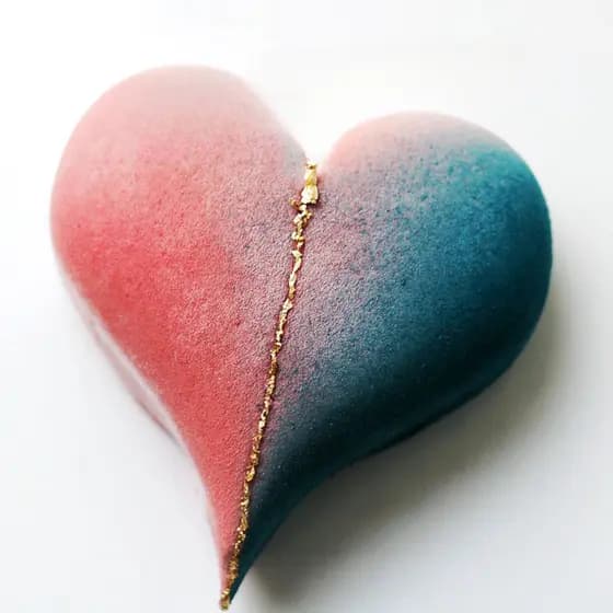 Mousse francesa canto afiado amor coração mousse bolo molde de Silicone 20cm diamante coração gota de água cozimento bol