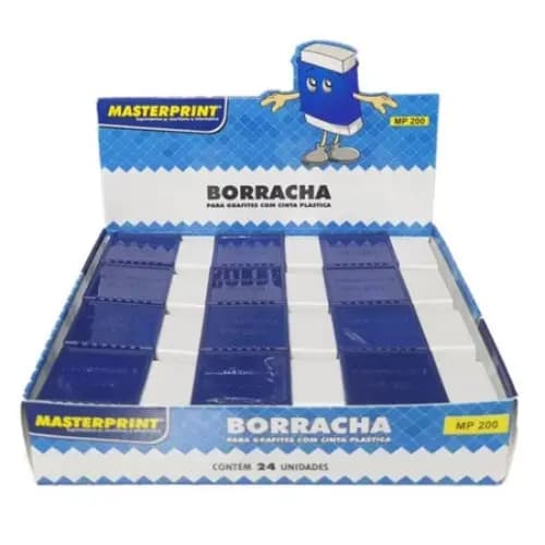 Borracha com capa Masterprint Mp200 Branca 24 Unid
