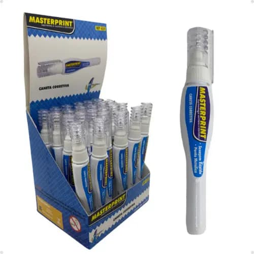 Caneta Corretiva MP435 MasterPrint 7ML Caixa com 24 Unidades