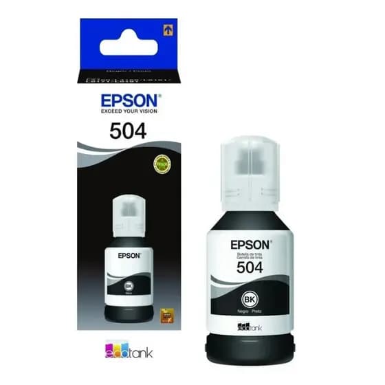 Tinta Epson T504120AL T504120 T504 Preto | L4150 L4160 L6191 L6161 L6171 L14150 | Original 127ml