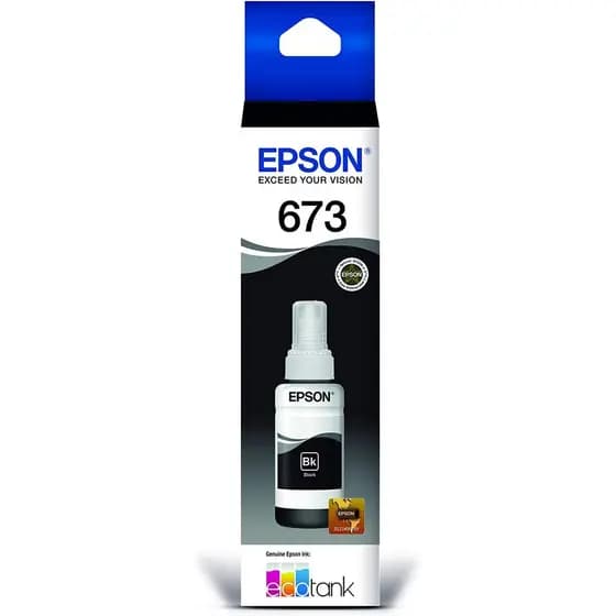 TINTA EPSON T673 T673120 PRETO | L800 L810 L1800 L805 L850 | ORIGINAL 70ML