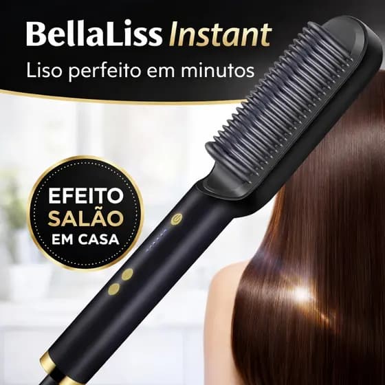 PRETO - Escova Alisadora Elétrica Bivolt