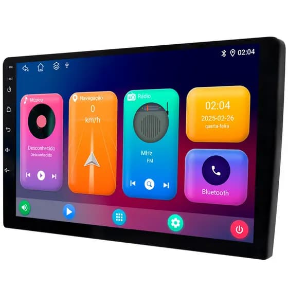 Central Multimidia 9 Polegadas N3TECH Universal Octacore 4gb 64gb Carplay Android Auto Sem Fio Espelhamento Bluetooth