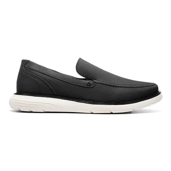Mocassim Strike Ômega Masculino Moderno Conforto Bege Preto
