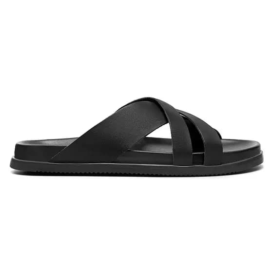 Sandalia Flow 04 Couro Preto