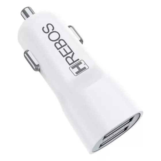 Carregador Veicular Turbo Usb 18w Cabo Lightning Ios 1 Metro Hrebos Compátivel Resistente 2 USB