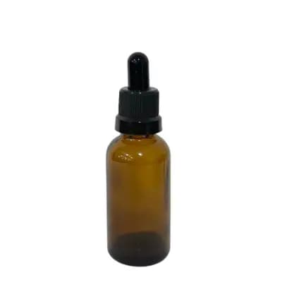 Kit 100 Frascos de Vidro Âmbar 30ml Conta Gotas