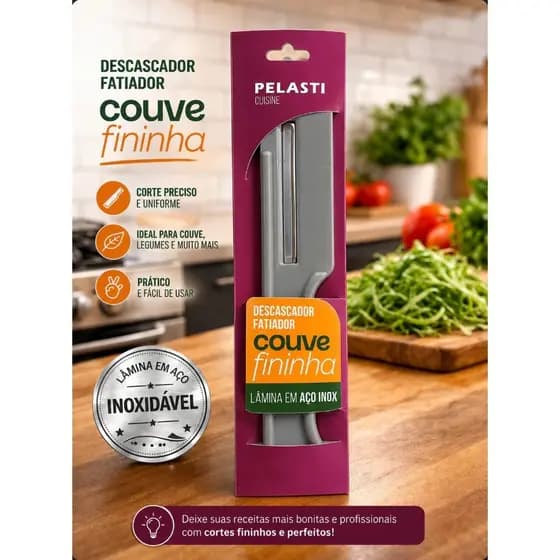 Utensilio de Cozinha Fatiador Descascador de Legumes e verduras prático Corta Fininho