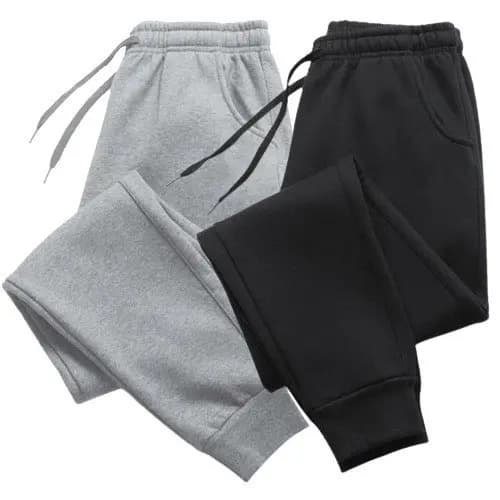 Kit 2 Calças Moletom Algodão Confortável Treino Academia Passeio Básico.