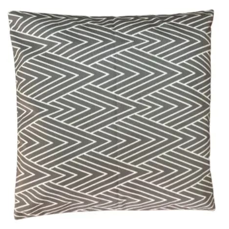 Capa Almofada Decorativa Estampada Cinza 43x43cm