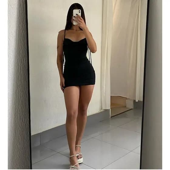 Vestido Curto Costa Nua De Amarrar Com Bojo Suplex Qualidade