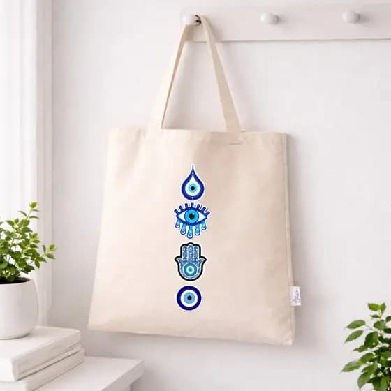 Olho Grego Estampado Ecobag Bolsa Versátil Varias Estampas