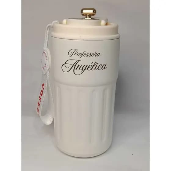 Copo Térmico com Termômetro led Tampa Personalizado café