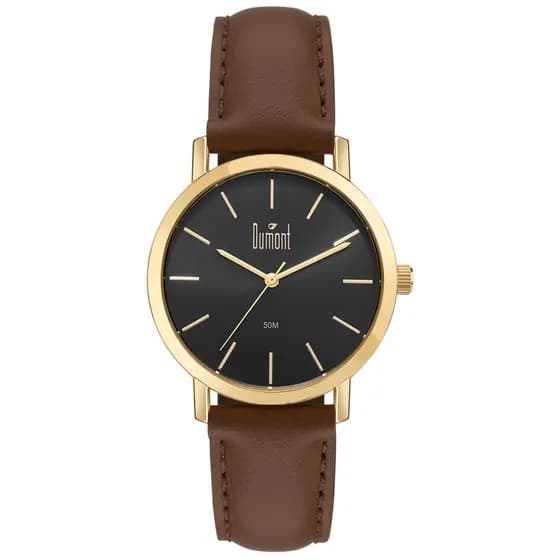 Relógio Dumont Masculino Traveller Dourado - DU2035MOV/5P