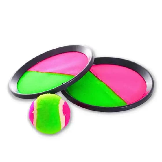Bateu Colou Jogo de Raquete Brinquedo Infantil Praia Pega Bolinha Veludo Divertido
