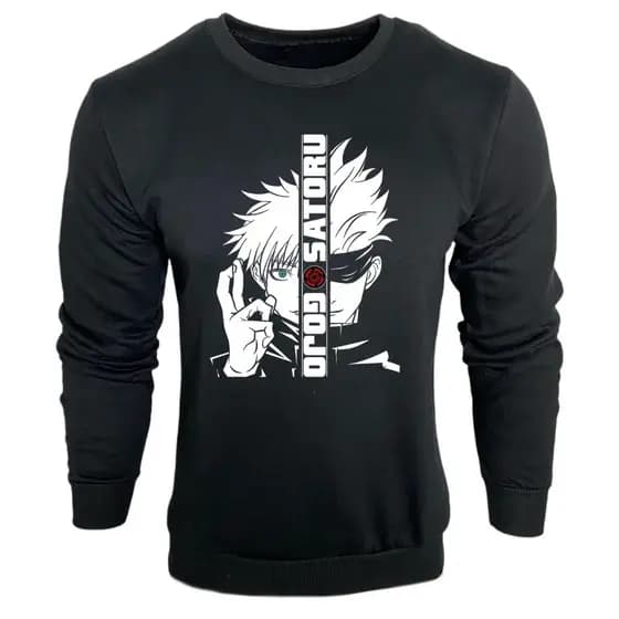 Casaco Moletom Satoru Gojo Anime Jujutsu Kaisen Masculino Feminina Estampado