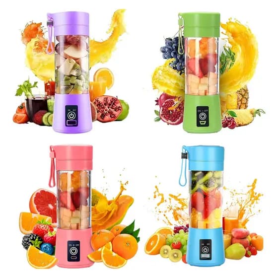 Liquidificador Mixer Portátil Academia Recarregavel Usb Bico Cor Rosa