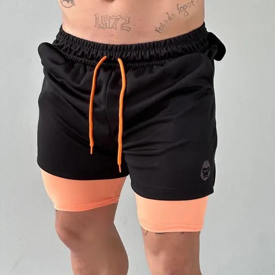 Bermuda Academia 2 em 1 Color Masculina Kong