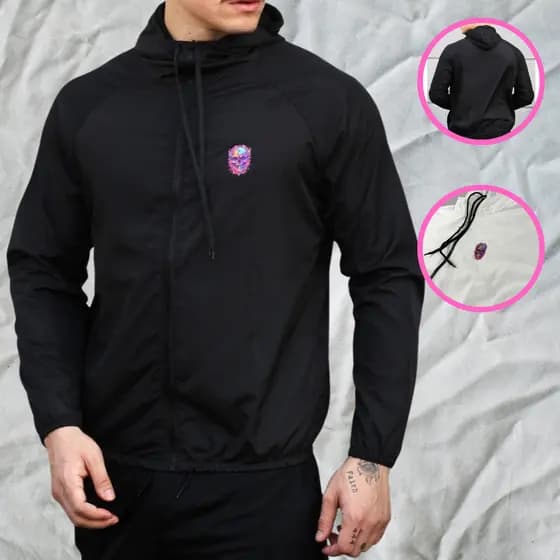 Jaqueta Corta Vento Impermeável masculino Skull pink