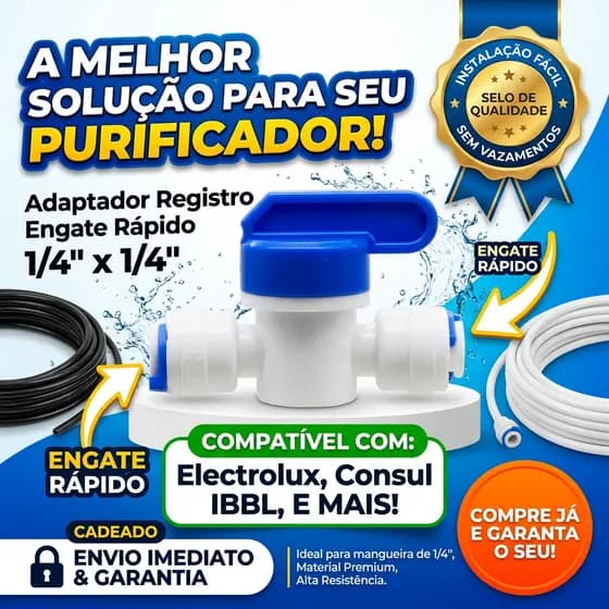 Adaptador Registro Conector De Filtro Purificador 1/4 X 1/4