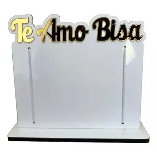 Porta Retratos em MDF Te Amo Bisa